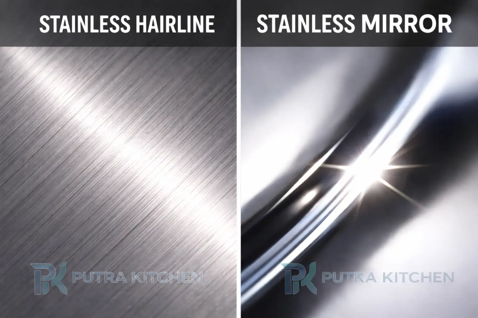 Perbandingan Visual Utama: Stainless Hairline vs Mirror